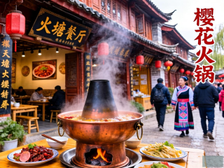 丽江樱花餐厅，火塘火锅引领冬季美食风尚