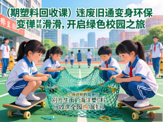 海洋环保新篇章，渔网变滑板，绿色校园行动启动