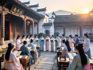 穿越千年的国学之旅，南湖书院的汉服晨读时光