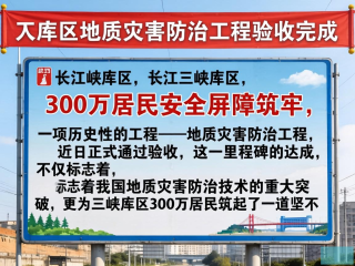 三峡库区地质灾害防治工程圆满完工，300万居民安全防线稳固升级