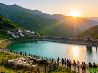 山水明珠，宁静小村水库成为热门打卡地