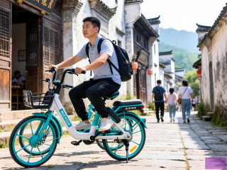 徽州古城共享单车升级，电动助力款助力游客畅游古城