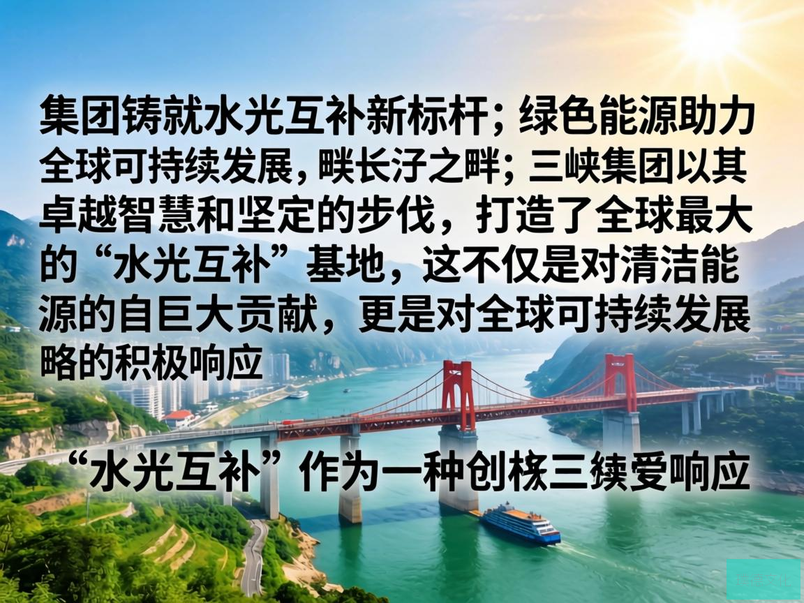 三峡集团铸就水光互补新标杆，绿色能源助力全球可持续发展