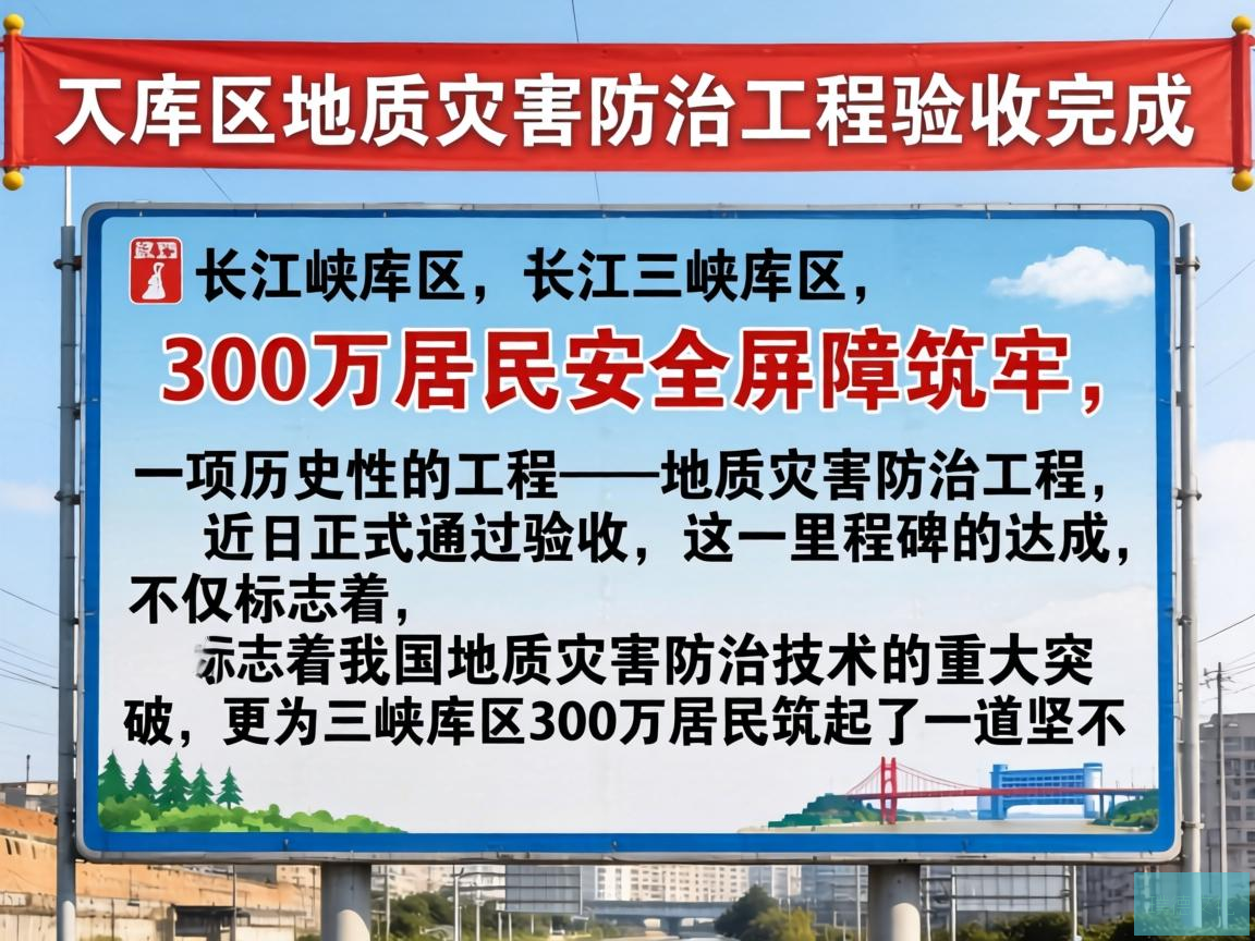 三峡库区地质灾害防治工程验收完成，300万居民安全屏障筑牢