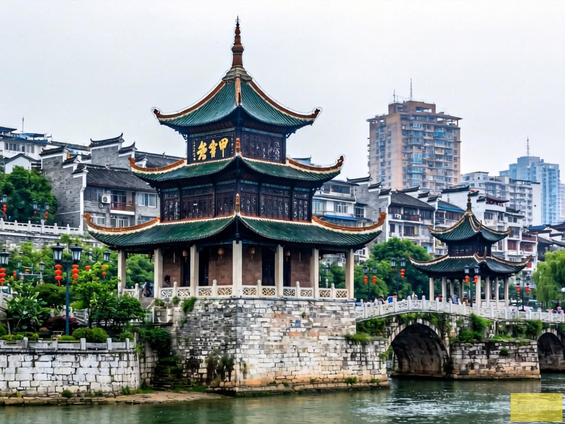 甲秀楼，矗立于贵阳市南明河畔，是贵阳城中的一座文化地标，见证了这座历史古城的变迁与发展。这座始建于明朝的楼阁，不仅是一座建筑艺术的杰作，更是承载着贵州悠久历史与丰富文化的象征