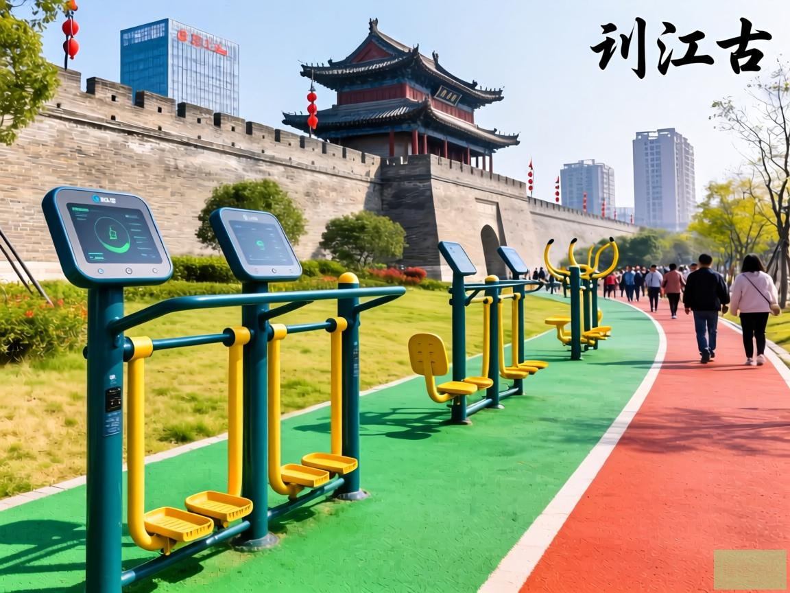 荆州古城，千年古韵与现代活力的完美融合，正以其独特的魅力吸引着越来越多的游客。近日，古城环城绿道增添了一抹亮色——智能健身器材的入驻，为市民和游客提供了全新的健康生活方式