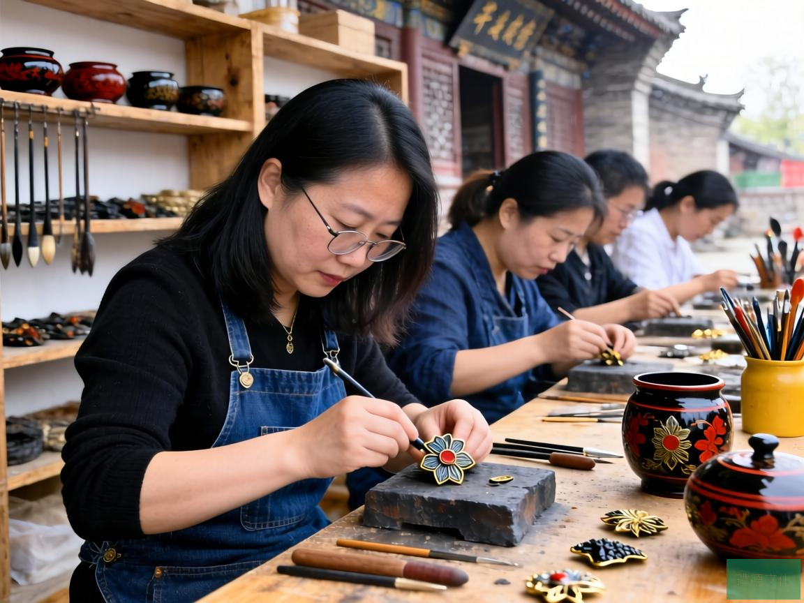 平遥推光漆器工坊，匠心独运，DIY漆器胸针体验课点燃研学热潮