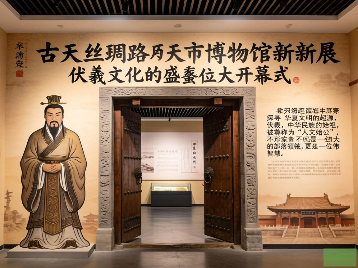 在古丝绸之路的起点，天水市博物馆迎来了新展伏羲文化的盛大开幕。这一展览，如同一扇开启历史长河的大门，带领我们穿越时空，探寻华夏文明的起源