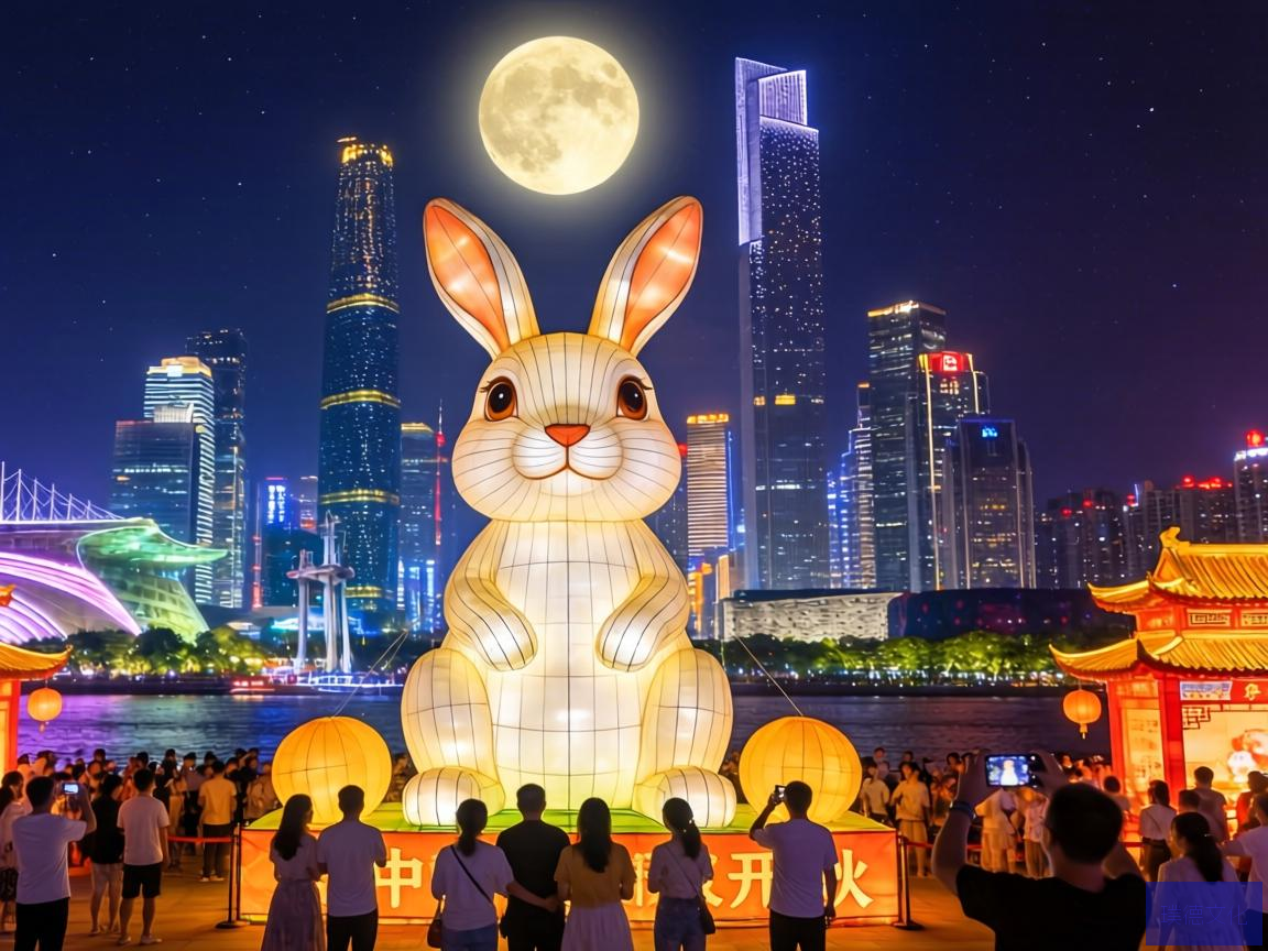 中秋月圆,广州城灯火辉煌,一场别开生面的中秋灯会璀璨亮灯,为这座繁华都市增添了一抹诗意。在这场视觉盛宴中,巨型兔子灯脱颖而出,成为网红打卡点,吸引了无数市民和游客的目光