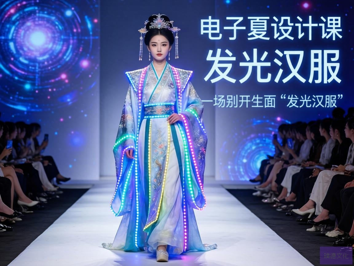 电子时尚设计课，LED灯带点亮汉服，传统与现代的璀璨交融